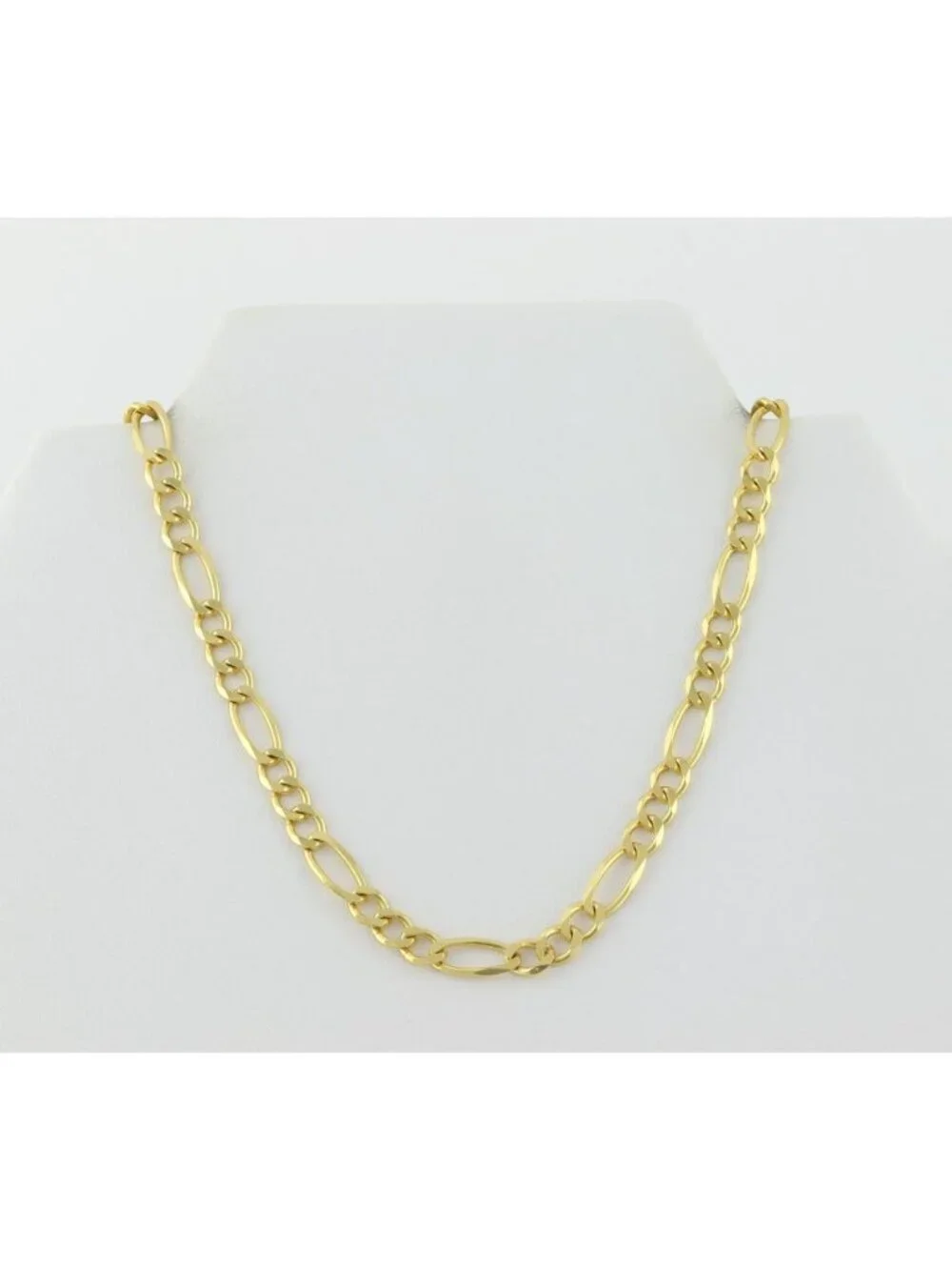 18k Yellow Gold Over Sterling Silver Figaro Link Chain Necklace 20